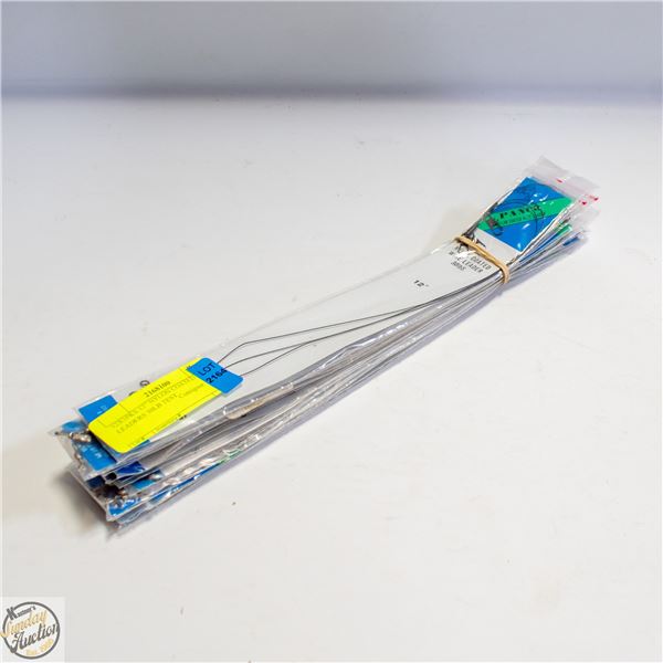 12X3PKS 12” NYLON COATED WIRE LEADERS 30LB TEST