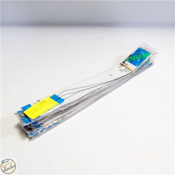 12X3PKS 12” NYLON COATED WIRE LEADERS 30LB TEST