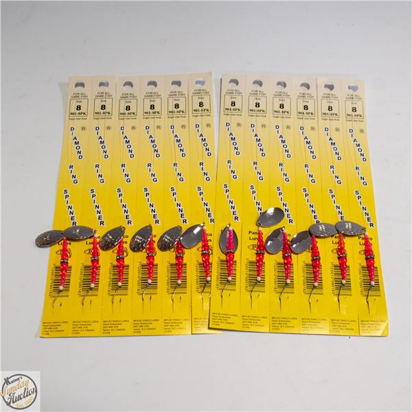 12 X DIAMOND RING SPINNERS ICE FISHING