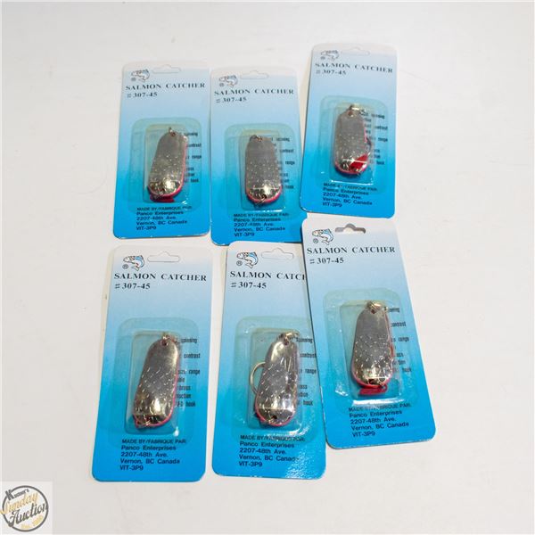 6 X SALMON CATCHERS SILVER SCALE # 307-45