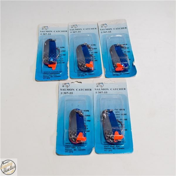 5 SALMON CATCHERS/PIKE #307-55 SILVER/BLUE SCALE