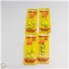 Image 1 : 4 X PACKS 3/4 FIRE-BALL YELLOW STANDUP JIGS