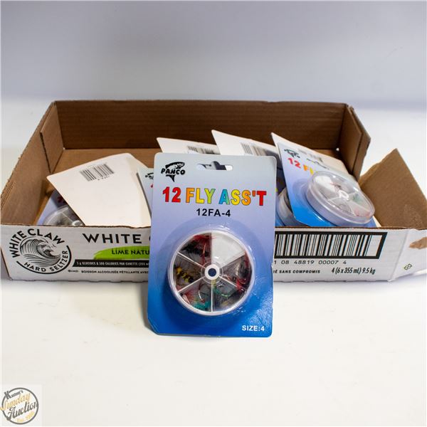 10 X 12 PACKS FISHING FLYS SIZE 4