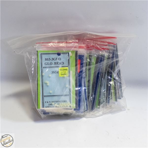 24 PACKS GLOW BEADS #803 3GLO. GLOWS IN DARK