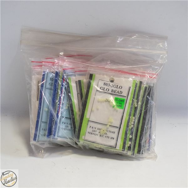 24 PACKS GLOW BEADS #803 3GLO. GLOWS IN DARK