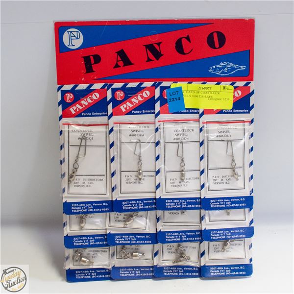 FULL CARD OF COASTLOCK SWIVELS #606 DZ-4,5&6