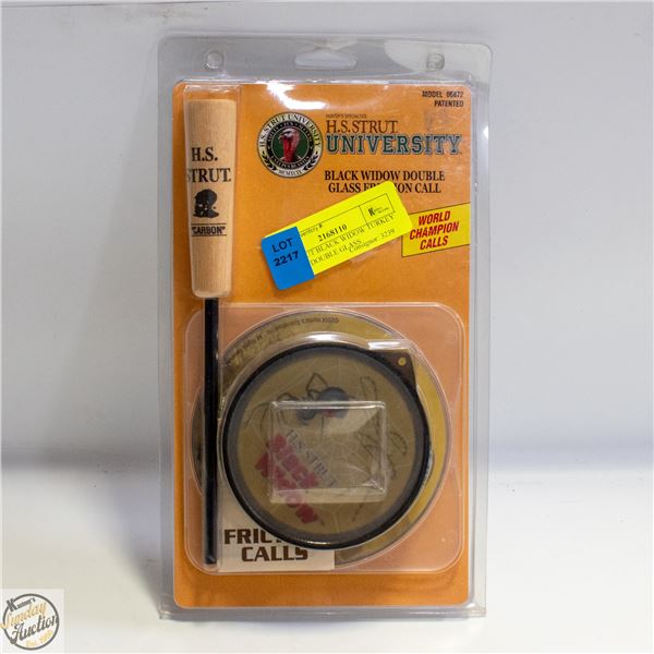 H.S. STRUT BLACK WIDOW TURKEY CALLER DOUBLE GLASS