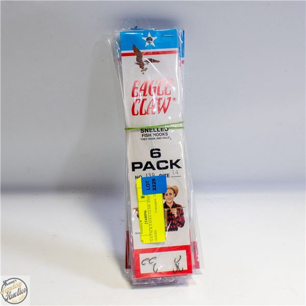 12 X 6 PACK EAGLE CLAW AND LEADERS