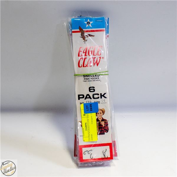 12 X 6 PACK EAGLE CLAW AND LEADERS