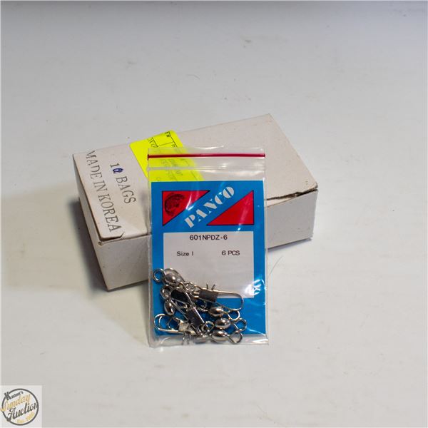 BOX OF 12 X 6 BAGS OF SWIVELS #1
