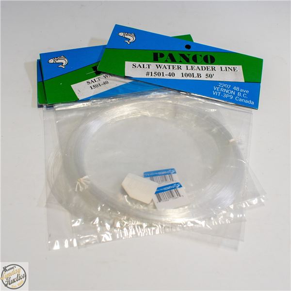 4 X SALT WATER LEADER LINE 50 FT 100LB TEST