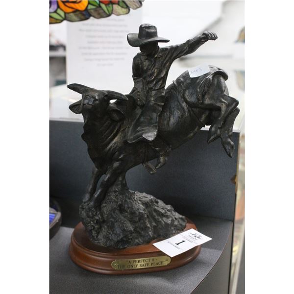 Small Bronze Bull Rider A Perfect Eight The Only Safe Place