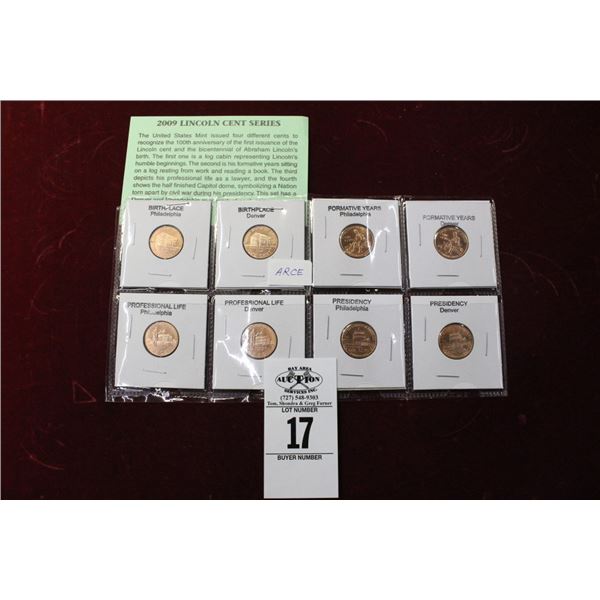 2009 Lincoln Cents Series  8 Pc. Set