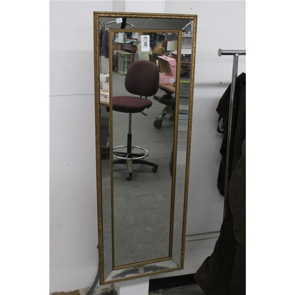 Gold Guild Trim Full Length Mirror -  15"  X  50"  - No Shipping