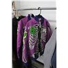 Image 1 : Bull Size Large/Medium Purple Skeleton Motif Light Jackets - 2