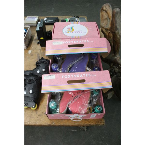 6-Foxy Skates Asst. Size/Color Roller Skates - 6 X $