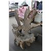 Image 1 : Large Cypress Stump Cut Patio Chair