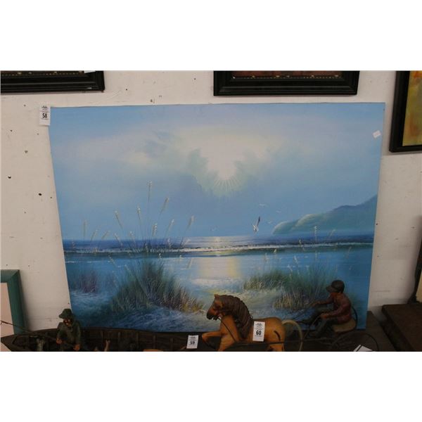 Oil On Canvas Sea Scape  30"  X  36"