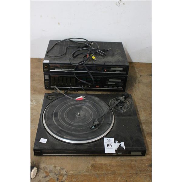 Sanyo Stereo Receiver w/Turntable