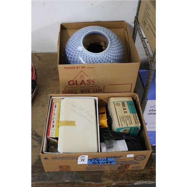 Ho Train Cars, Controller, ,Accessories w/Glass Lamp Shade