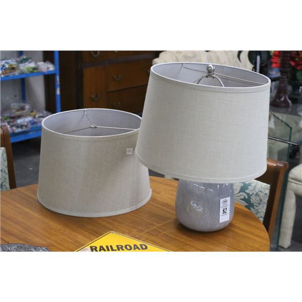 Grey Lamp w/2 Shades