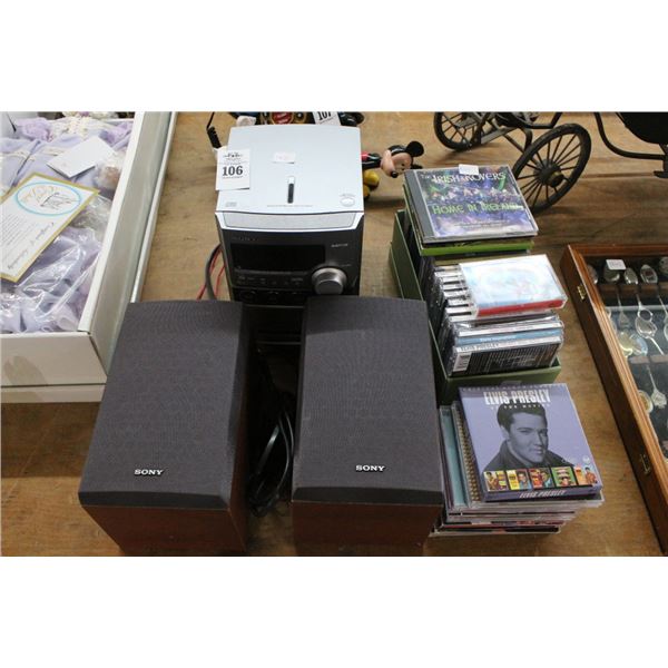 Sony Small Stereo CD Player w/Music CD's