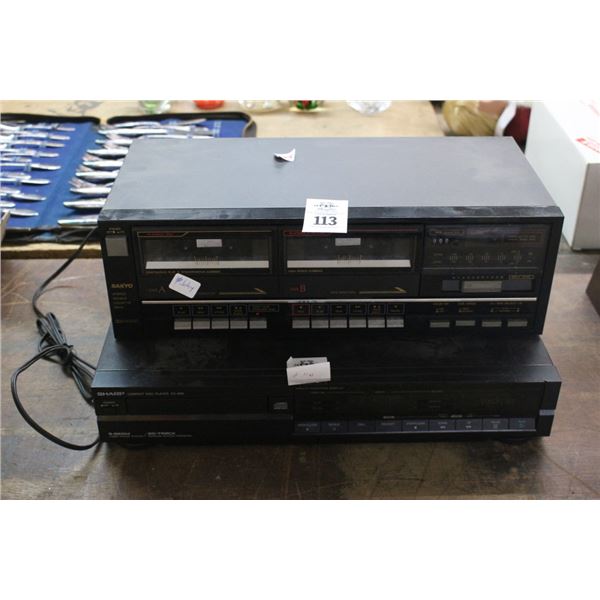 Sanyo Cassette Player, Sharp CD Player