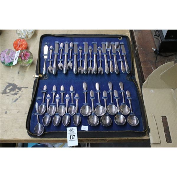 Silverplate Utensils w/Storage Case