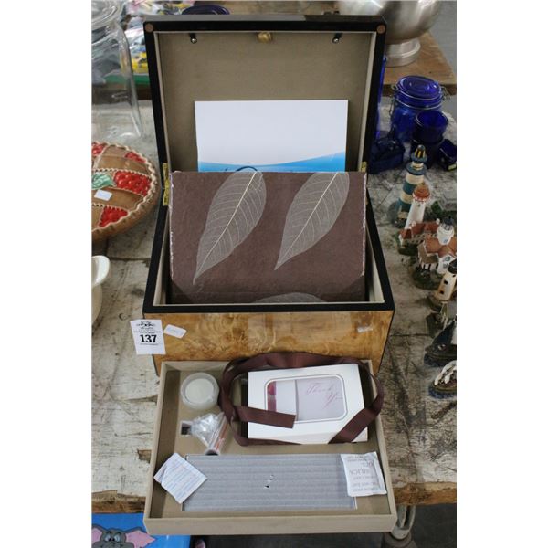 Glass Tea Light Holder, Keepsake Box