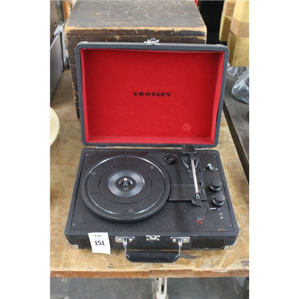 Crossley Portable Turntable, Wooden Transport Box