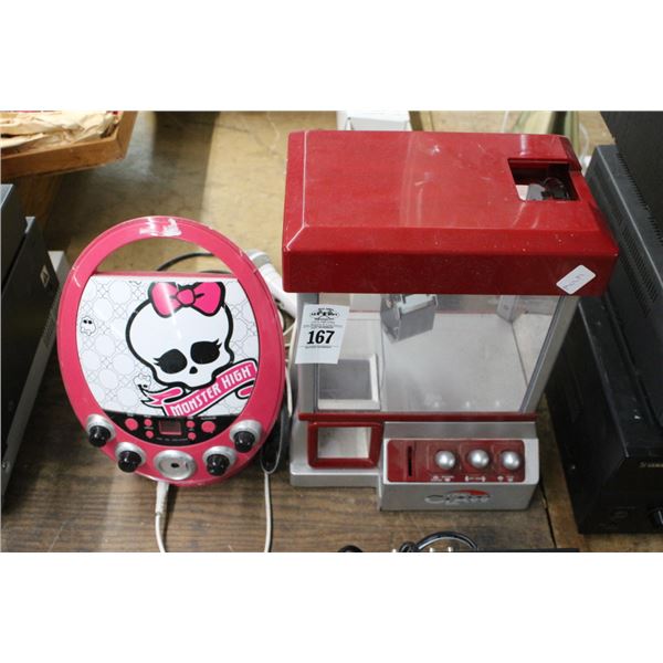 Claw Mini Toy Grab Machine, Monster High Karaoke Machine