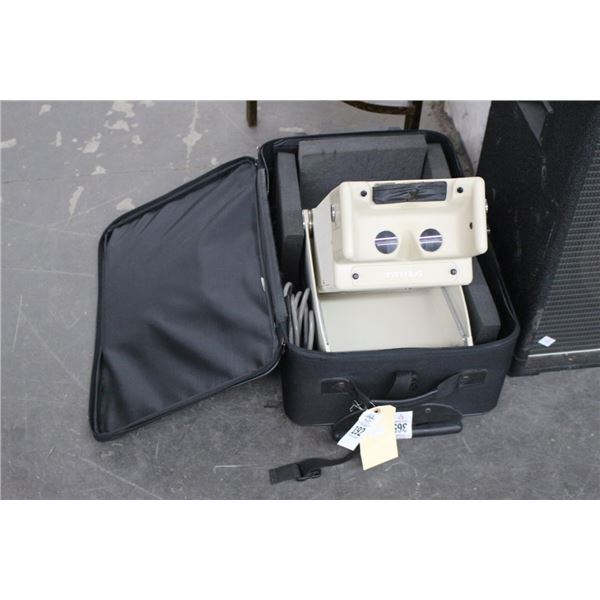 Black Rolling Luggage, Titmus Vision Screen