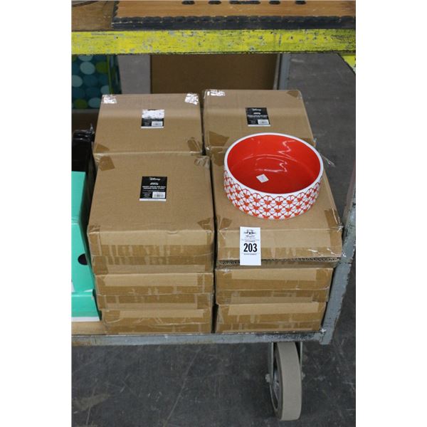 12-Disney Chewy Red Ceramic Pet Bowl - 12 X $