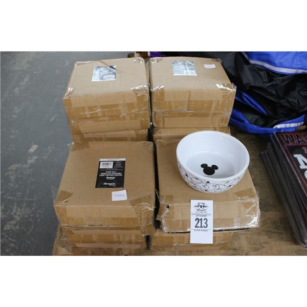 10-Disney Chewy Mickey Mouse Ceramic Pet Bowl - 10 X $