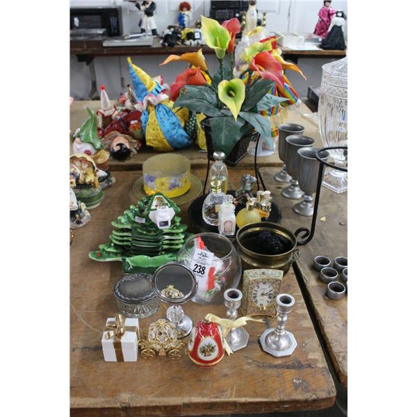 Christmas Tree Dishes, Perfumes, Egg, Candlesticks, Silk Plant