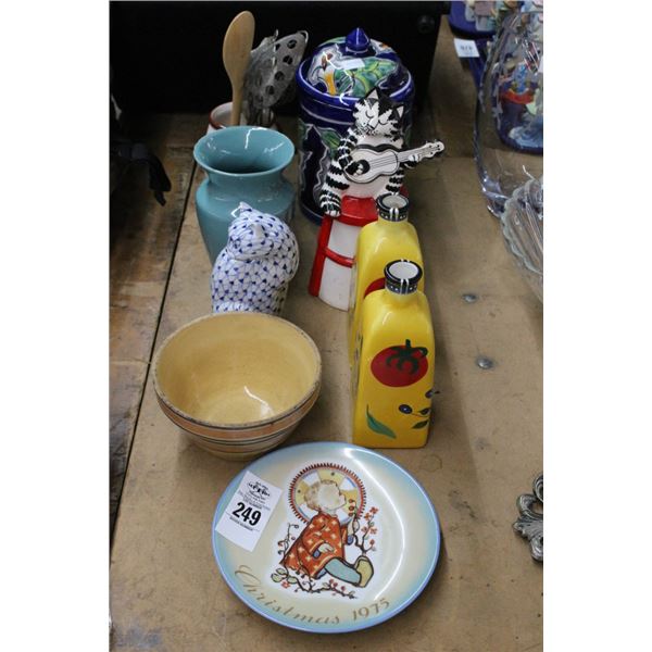 Ornate Painted Figural Canisters, Bowls, Vases, Décor