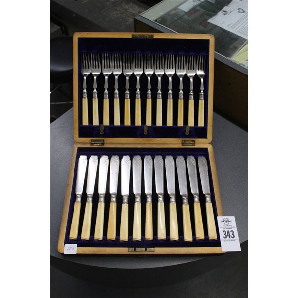 Bone Handle Fork/Knife Set