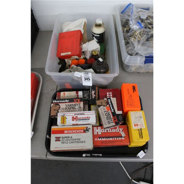 Asst. Ammo Boxes w/Gun Cleaning Solutions - 2 Bins