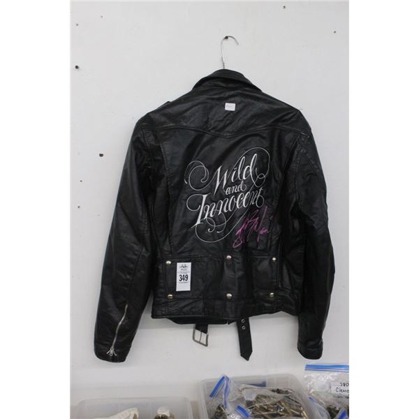 MW Autographed Leather Jacket Wild and Innocent