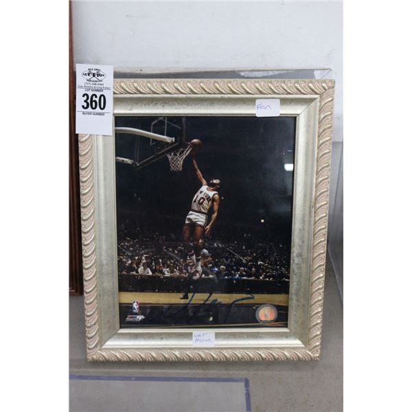 Walt Frazier Autographed Basketball Photo