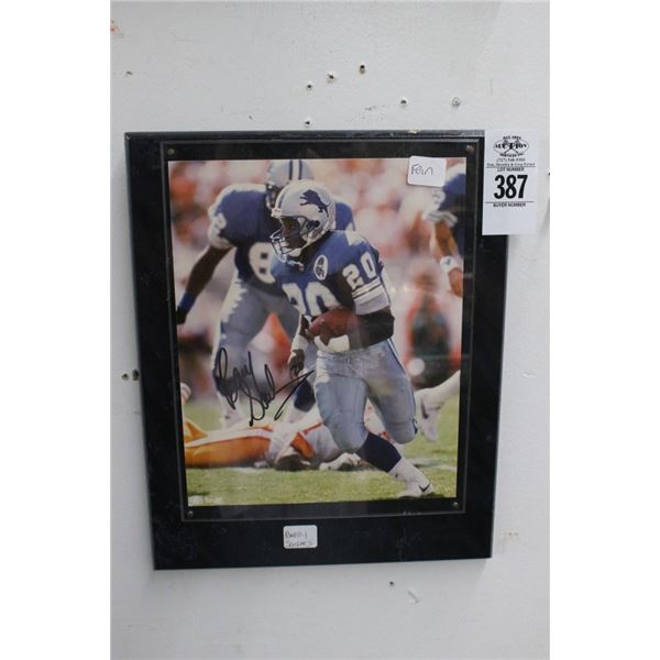 Berry Sanders Detroit Lions Autographed Plaque