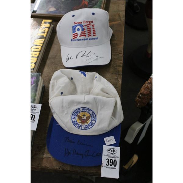 Bill/Hillary Clinton Autographed Martha Vineyard/Other Autographed 911 Mermorial