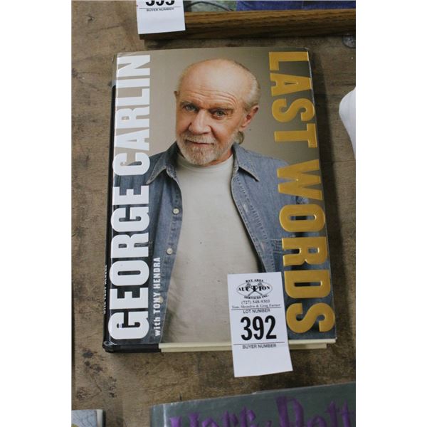 George Carlin Autographed Last Words Book