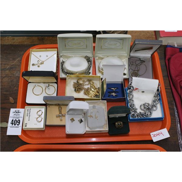 Asst. Fashion Jewelry, Necklaces, Earrings, Charm w/10K