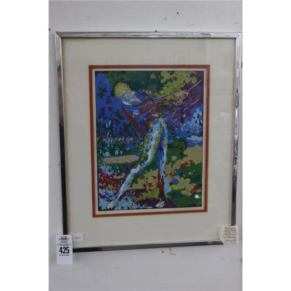 Arnold Palmer Framed Litho by Ted Tanebe - 15"  X  20"