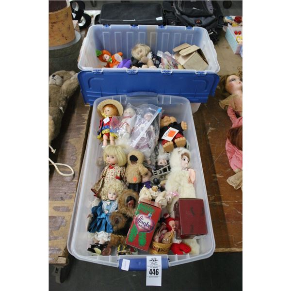 Bins w/Asst. Small Dolls