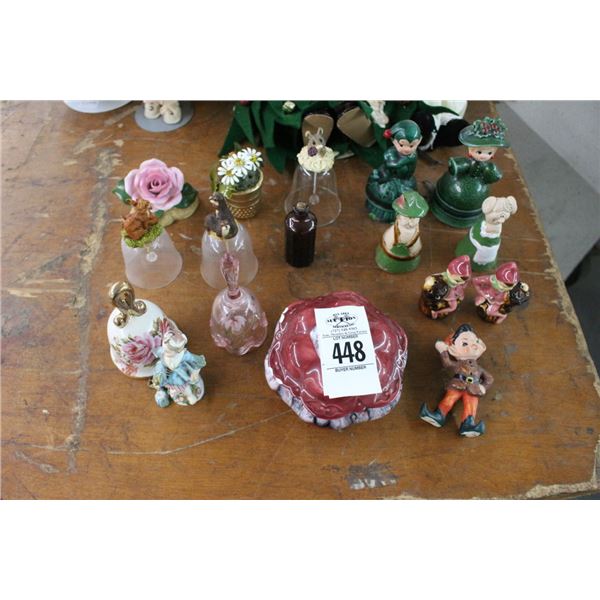 Small Figurines, Bells, What Not Jar