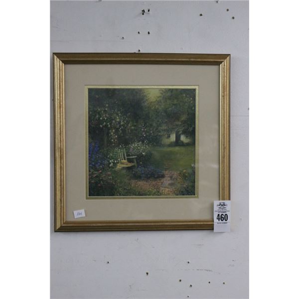 Framed Garden Scene - 15"  X  15"