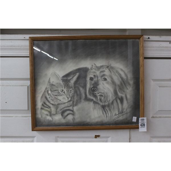 Sketch Dog/Cat Wall Art - 20"  X  24"