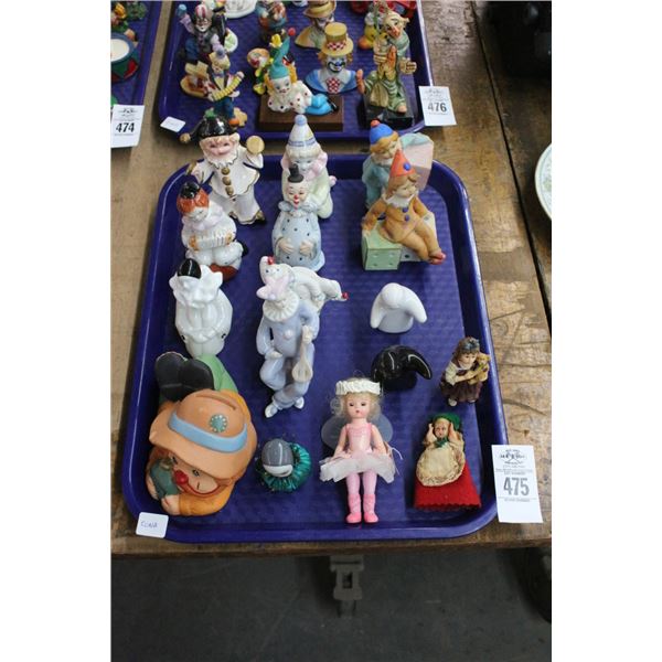 Clown, Asst. Figurines